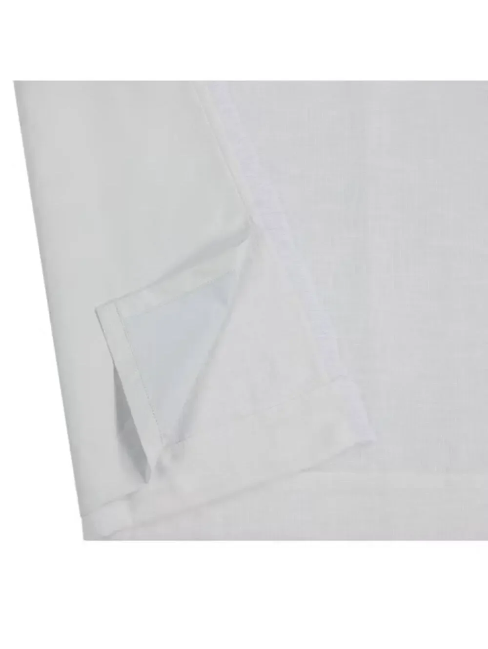 (1) Threshold NWT NIB Blackout Slub Weave Raw Edge Curtain Panel White 50x63